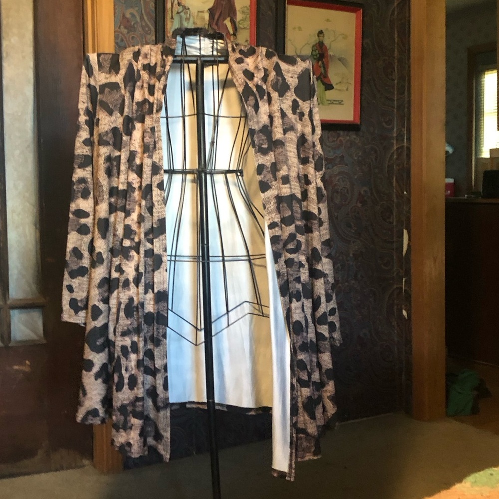 NWT leopard print cardigan size 1X